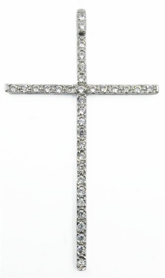 Colgante Marzinotto Gioielli Mujer Croce Zirconi in Oro blanco Zirconia CRZIRCONI - CRZIRCONI